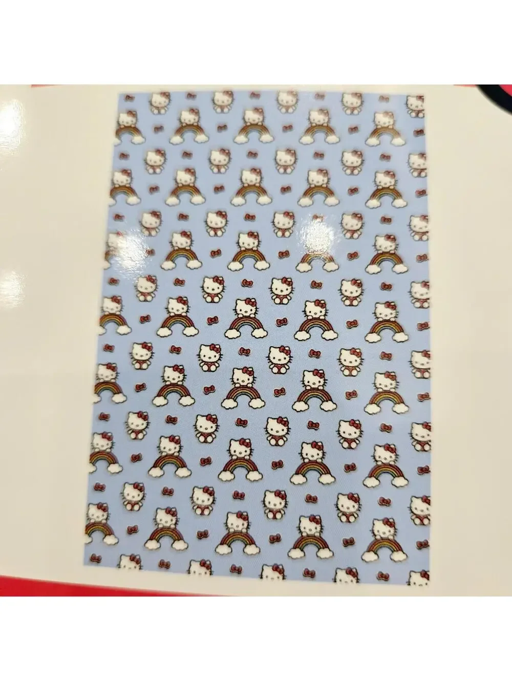 Hello Kitty Rainbow Clouds & Bows Blue Throw Blanket Twin